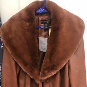 Brand new fur trench coat
